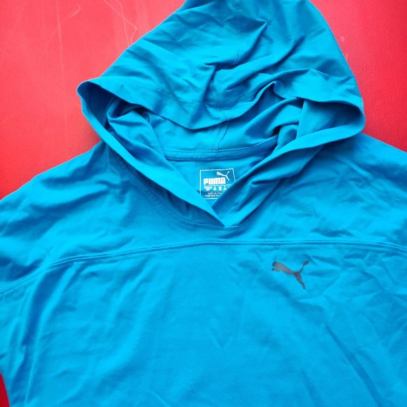 Puma lightweight athletic wear hoodie light blue women's size S - Picture 2 of 6